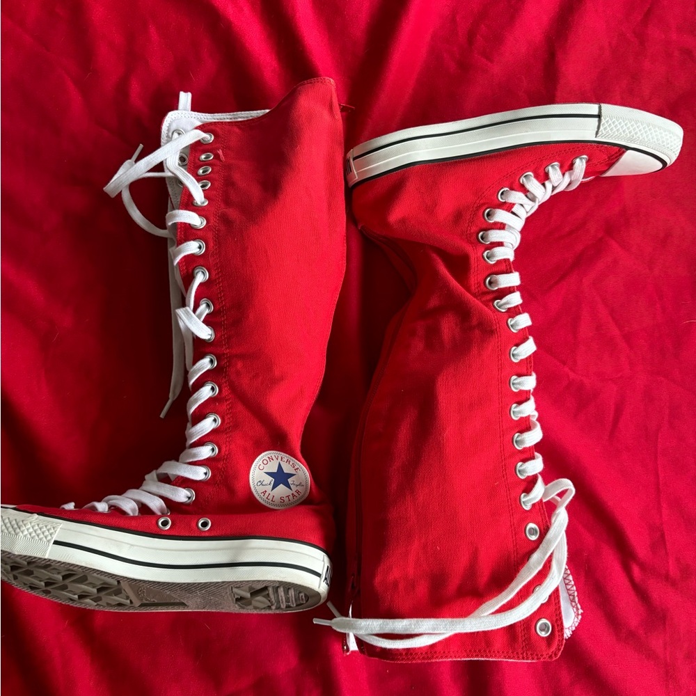 Converse All Star Red XXhi knee high top!
